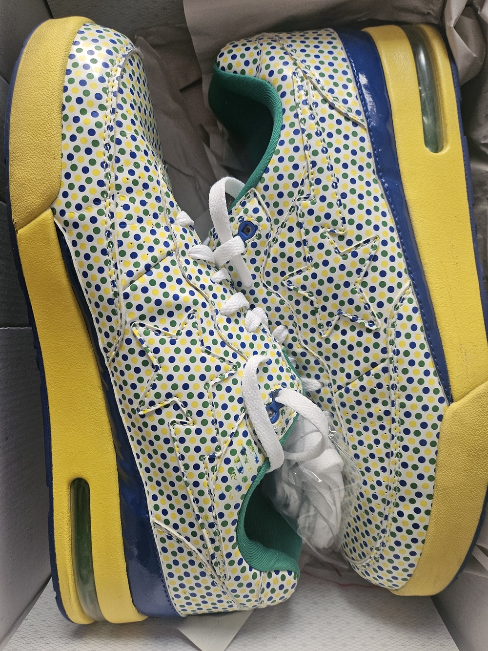 Bape STA 2007 LIMITED ADDITION Yellow, Blue & Green Polka Dot Men’s Sneakers